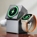MagCube 3-in-1 Magnetic Wireless Charging Station – Foldable 15W Fast Charger for iPhone, Apple Watch, and AirPods