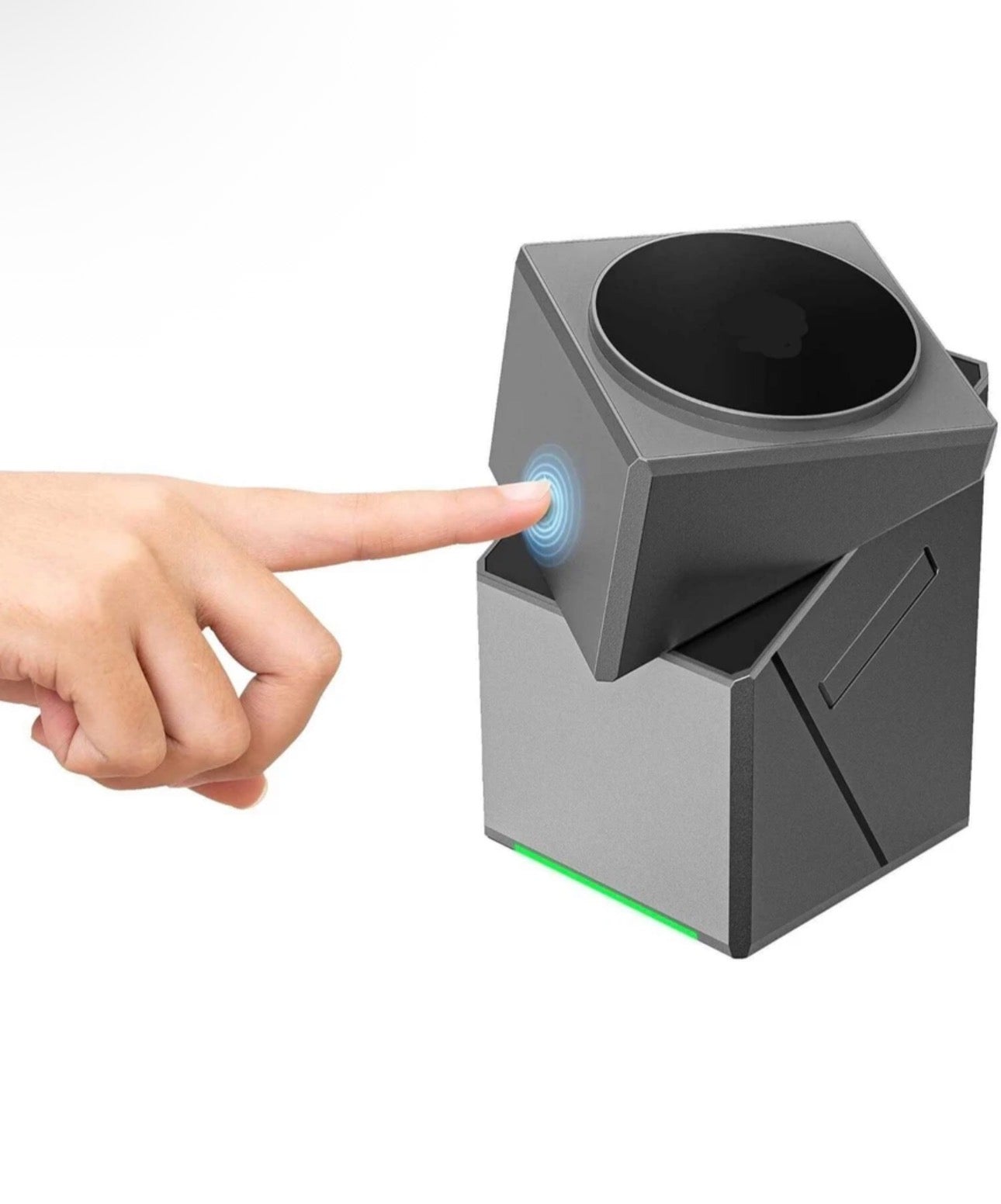 MagCube 3-in-1 Magnetic Wireless Charging Station – Foldable 15W Fast Charger for iPhone, Apple Watch, and AirPods